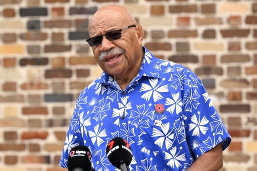 Fiji's Prime Minister Sitiveni Rabuka finished third for his age group in the shot put at