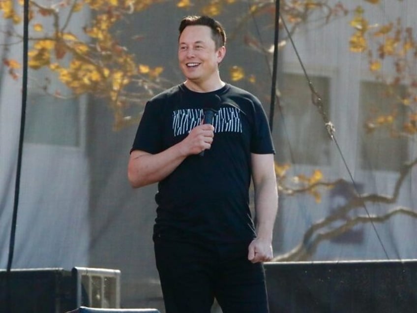 Elon Musk on stage