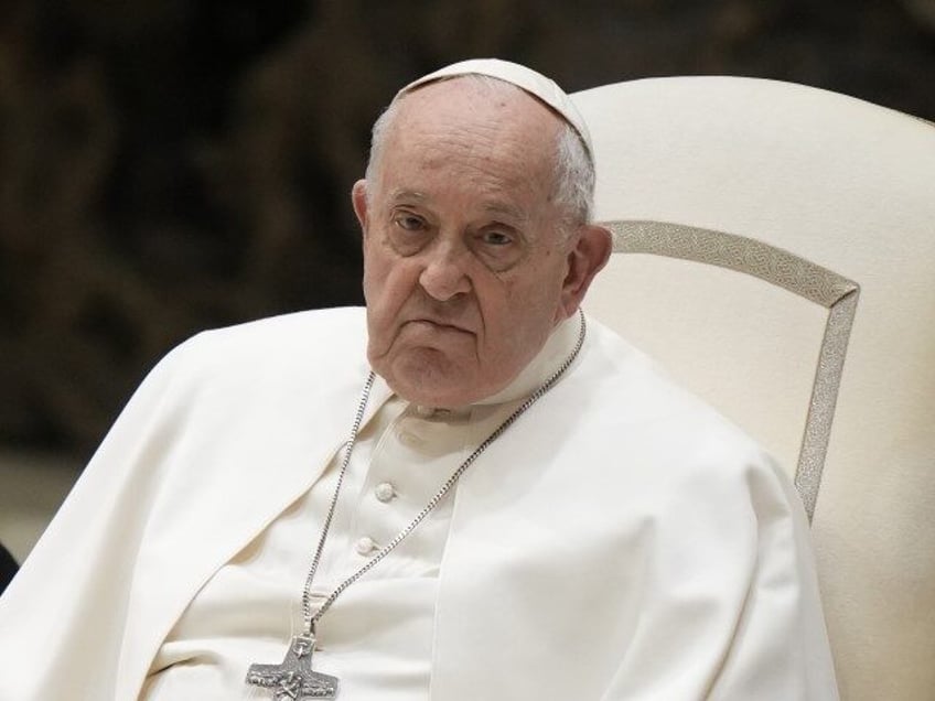 Pope Francis attends his weekly general audience in the Paul VI Hall, at the Vatican, Wedn