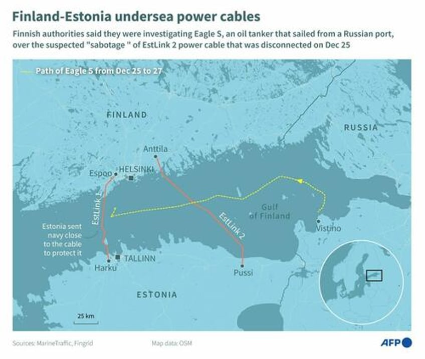 finland imposes travel ban on crew of cable cutting tanker prepares to inspect