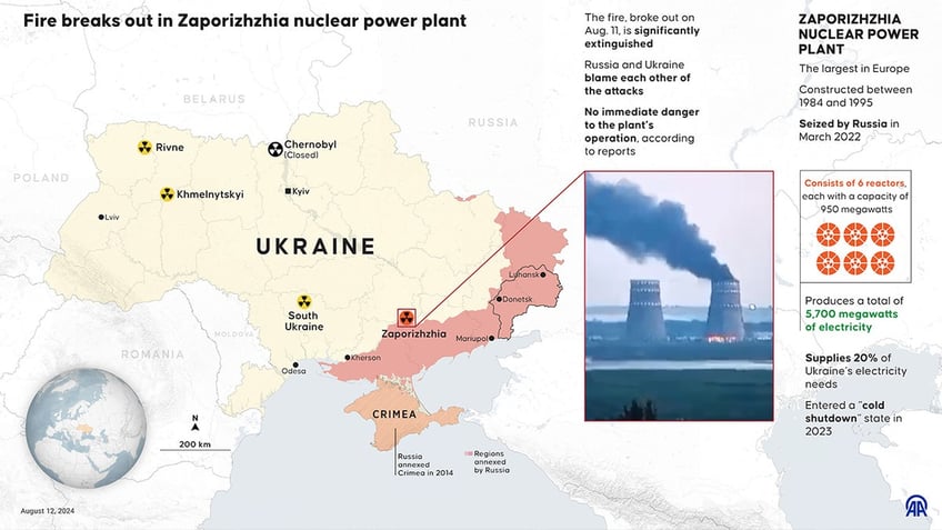 map of nuclear plant fire