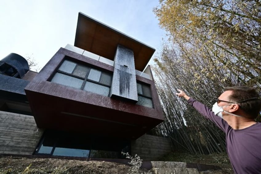 Michael Kovac's home, which is constructed with fire-resistant materials, survived the Los