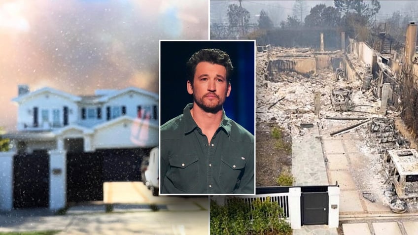 Miles Teller's house before and after the fire