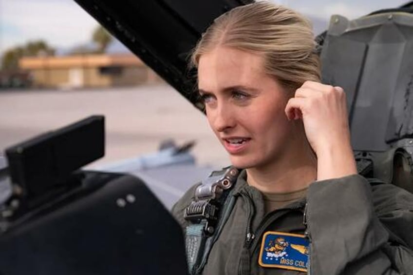 first active duty air force officer to compete for miss america dreams of being a top gun fighter pilot