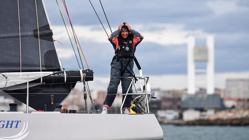 woman shocked on sailboat