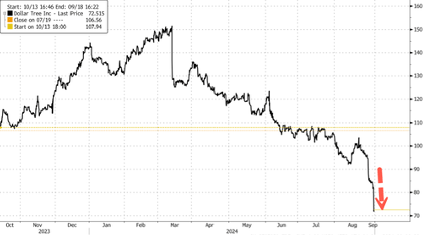 first dollar general now dollar tree shares plunge as both discount retailers warn of core customer under pressure 