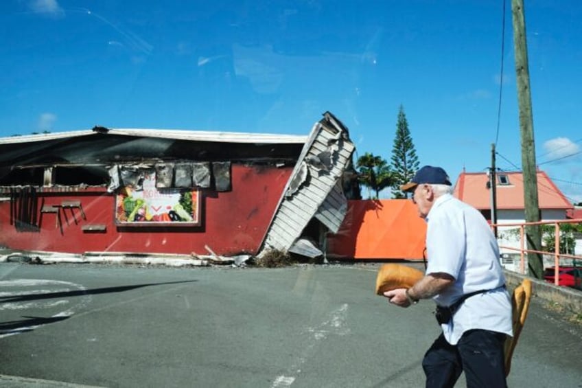 A supermarket in Noumea damaged during the riots this week in the French Pacific territory