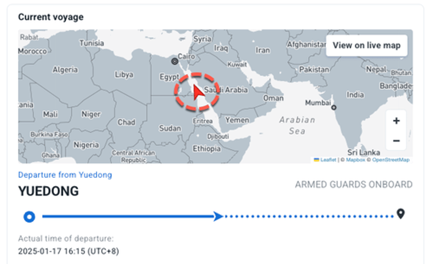 first lng laden tanker transits red sea in about one year