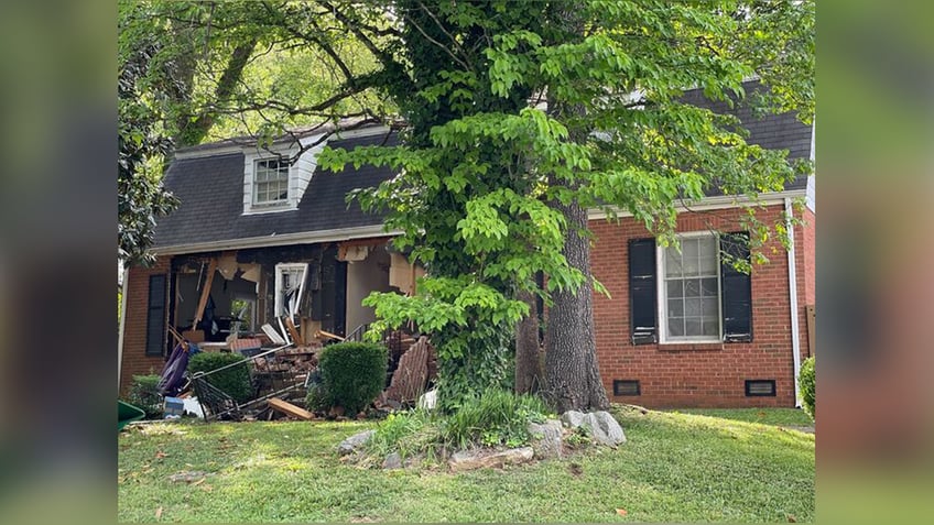 Front of home where Charlotte shootout happened