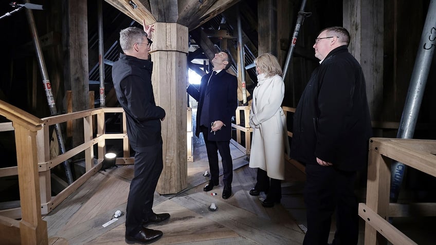 Macron and wife visit Notre Dame