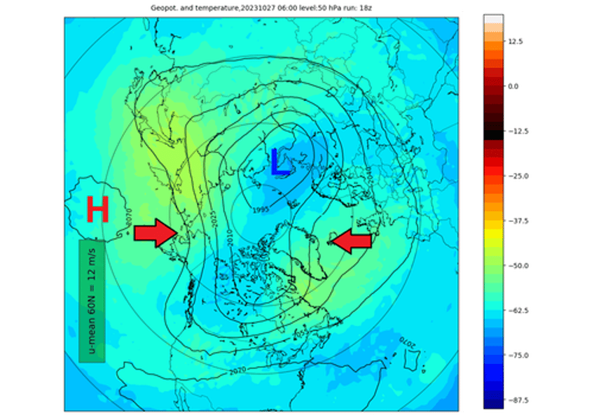 first major cold blast for us as early polar vortex disruption nears 