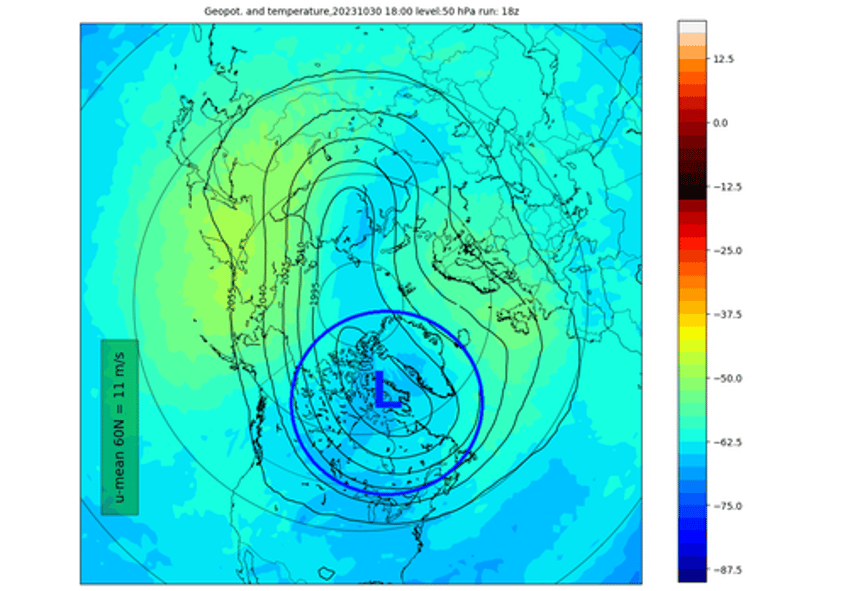 first major cold blast for us as early polar vortex disruption nears 