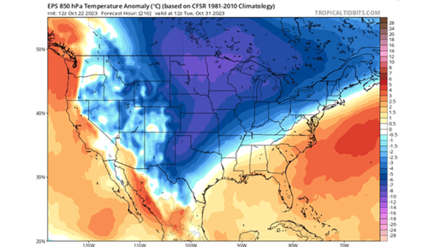 first major cold blast for us as early polar vortex disruption nears 