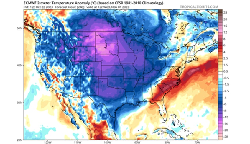 first major cold blast for us as early polar vortex disruption nears 