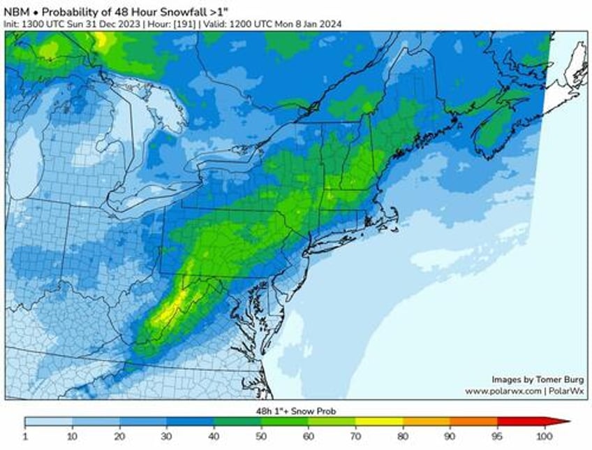 first time in nearly 2 years snow drought in major us northeast cities may end soon 