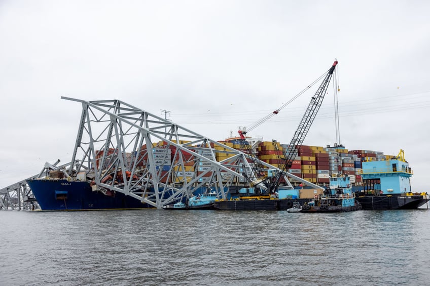 first vessel transits new temporary route into baltimore harbour