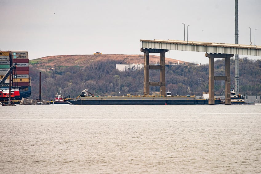 first vessel transits new temporary route into baltimore harbour