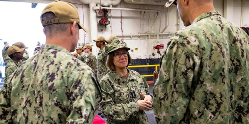 first woman to lead navy takes over in acting capacity as senate confirmation battle drags on