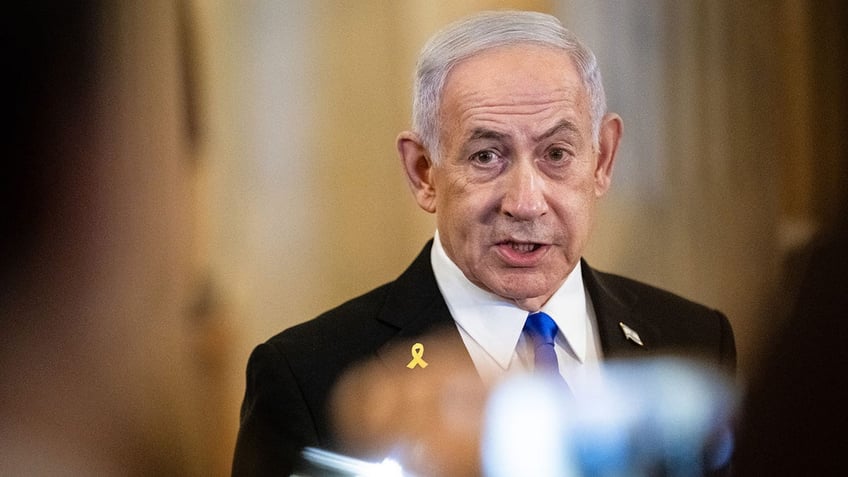 Israeli Prime Minister Benjamin Netanyahu at the US Capitol