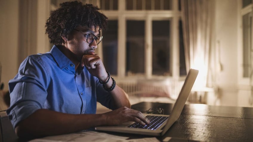 Man on his laptop