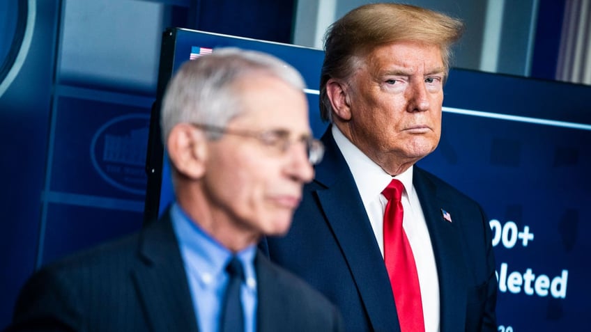 Anthony Fauci and Donald Trump