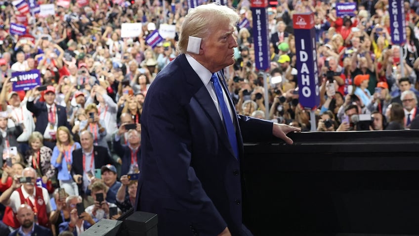 Donald Trump attends Day 2 of the Republican National Convention