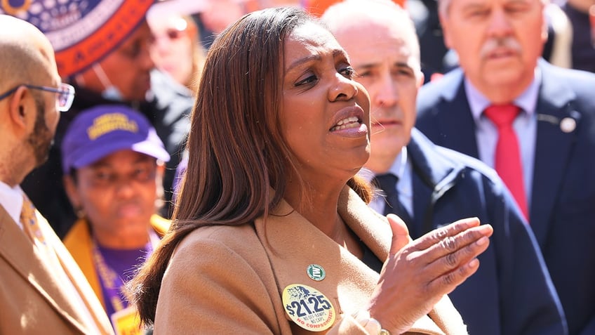 flashback letitia james denied personal vendetta against trump but called him an illegitimate president