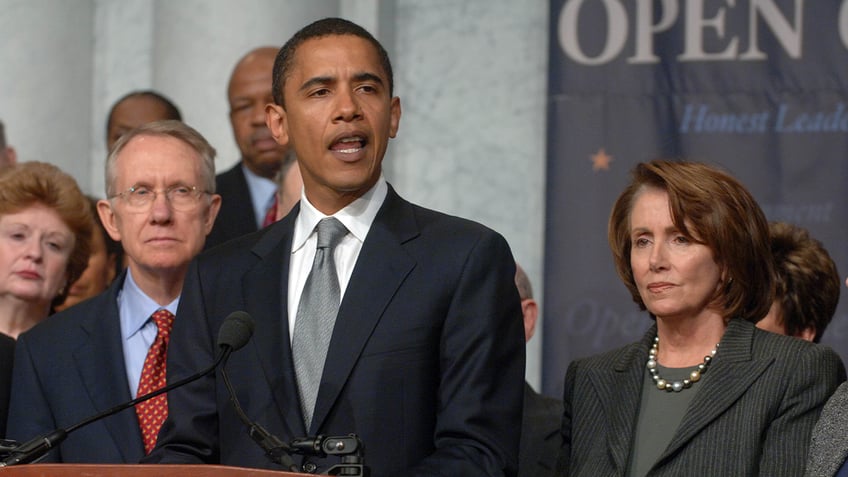 Then-Sen. Barack Obama speaking in Jan. 2006