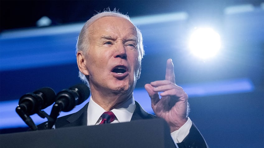 President Biden closeup shot at lectern