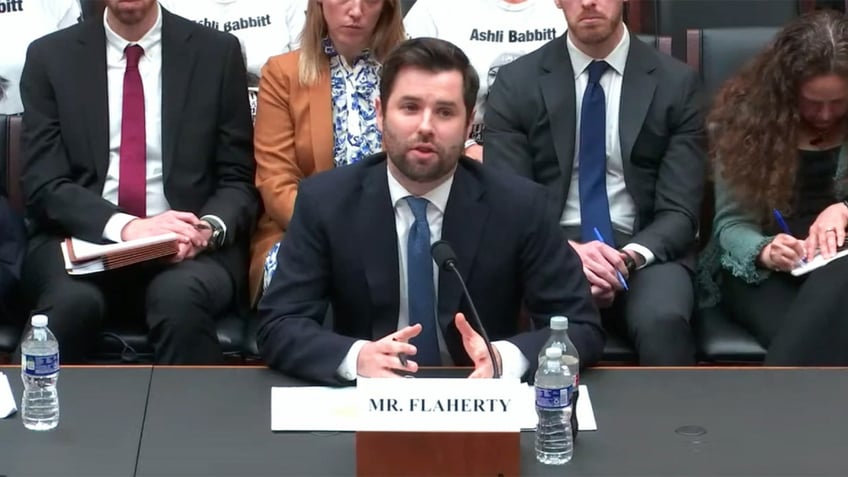 Robert Flaherty testifying in front of the House Judiciary Committee on May 1.