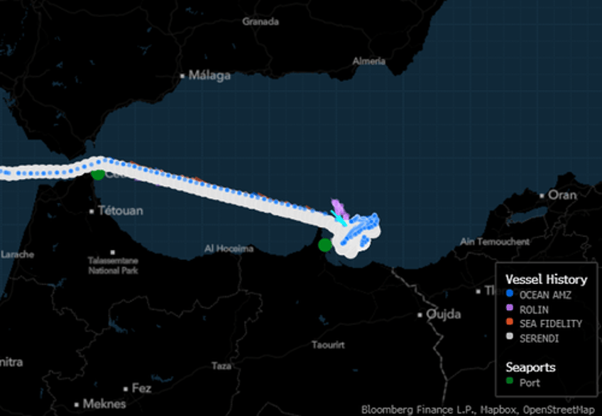 floating russian oil base shifts to new location in mediterranean sea