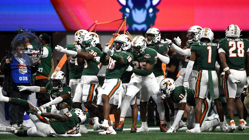 Florida A&M players celebrate