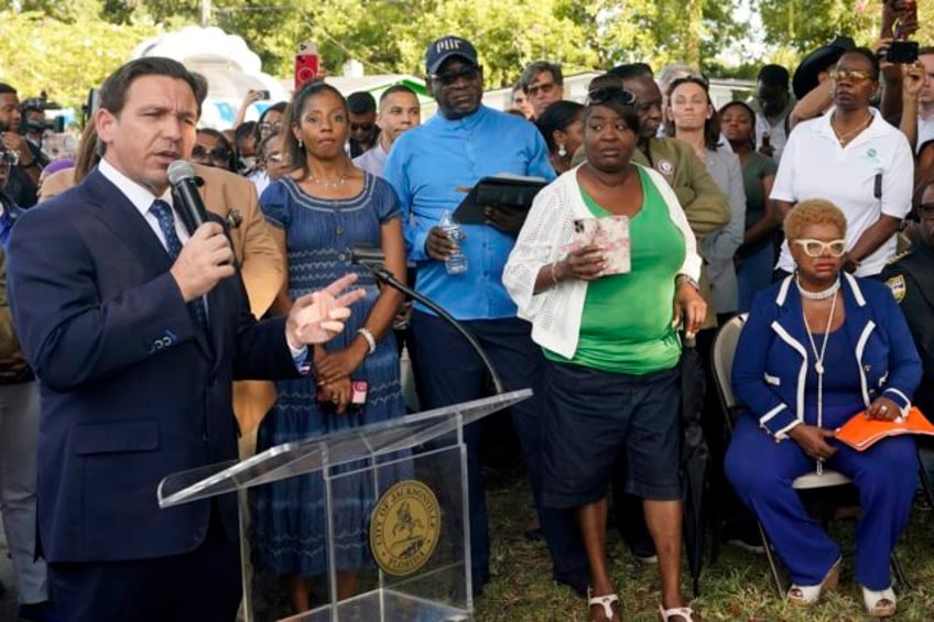 florida gov ron desantis faces black leaders anger after racist killings in jacksonville