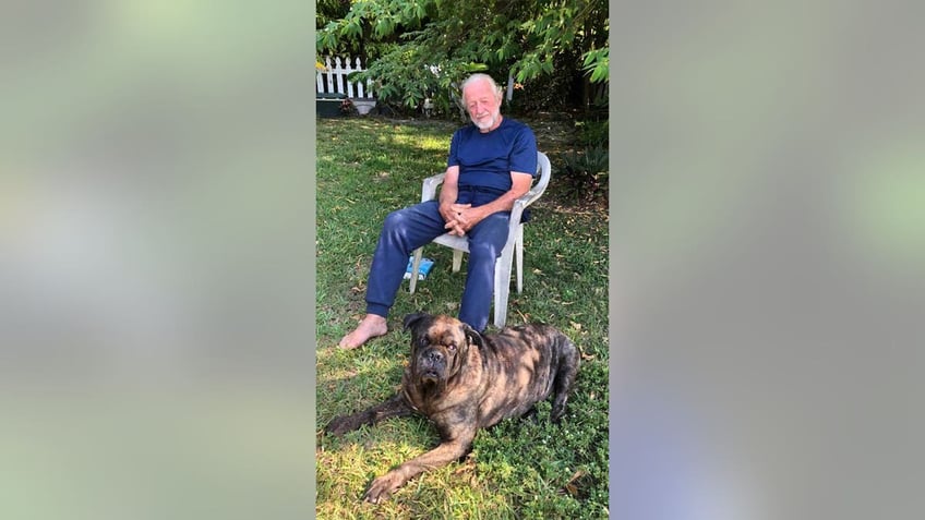 weightlifter and his dog