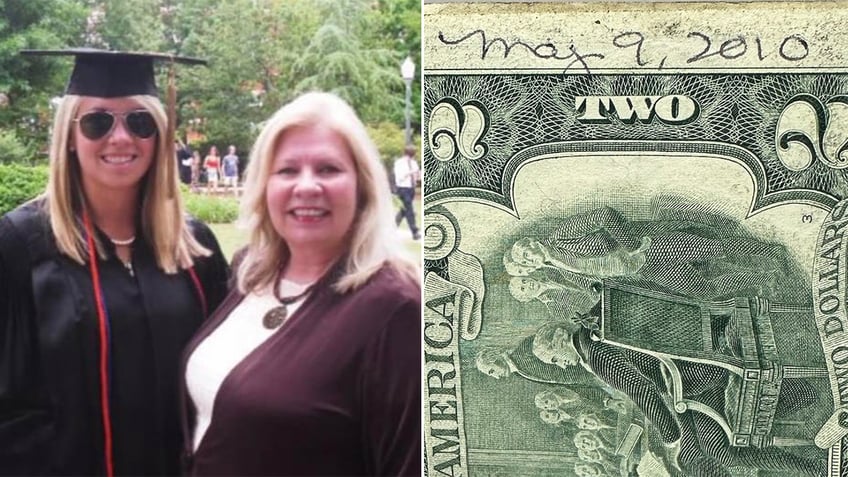 Virginia Haworth and $2 bill
