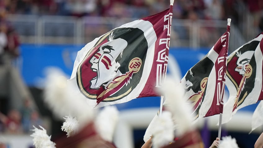 A Florida State Seminoles flag