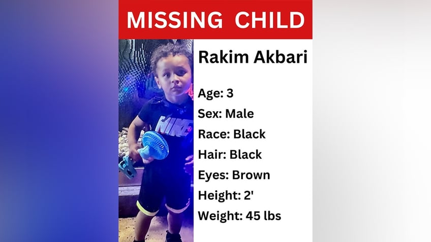 A photo of Rakim Akbari alongside descriptive details provided by the Orange County Sheriff's Office