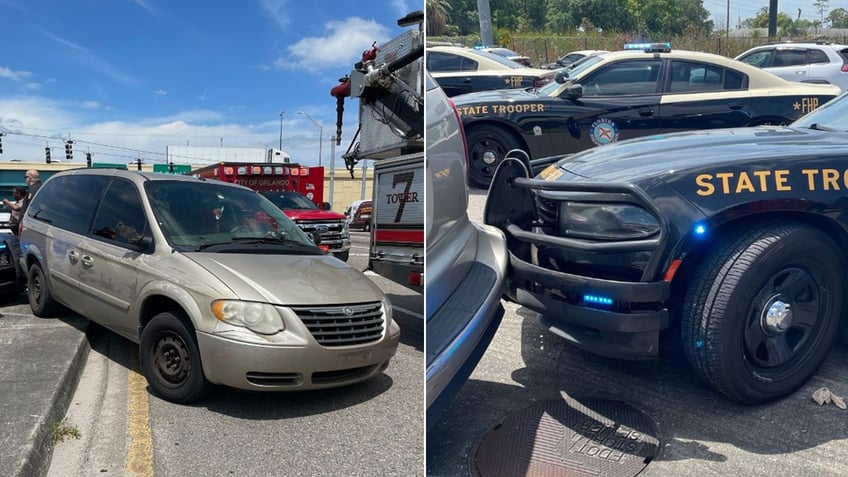 Medina's minivan and trooper cruisers