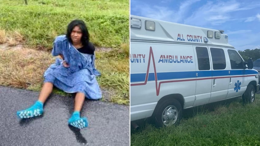 florida woman in hospital gown arrested after allegedly stealing ambulance