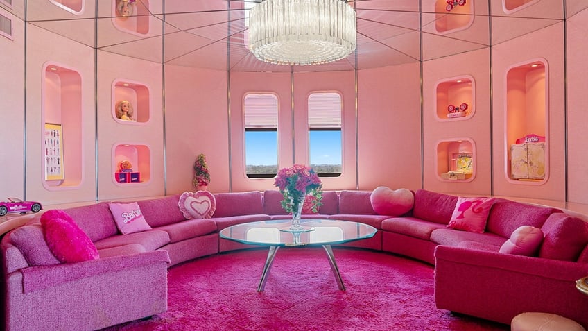 Pink living room