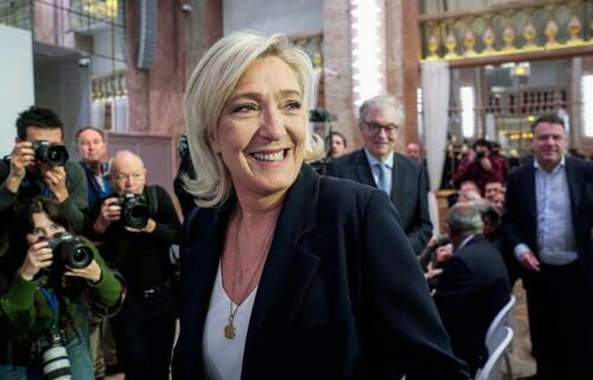 for the first time ever poll shows le pen winning french presidency in the second round