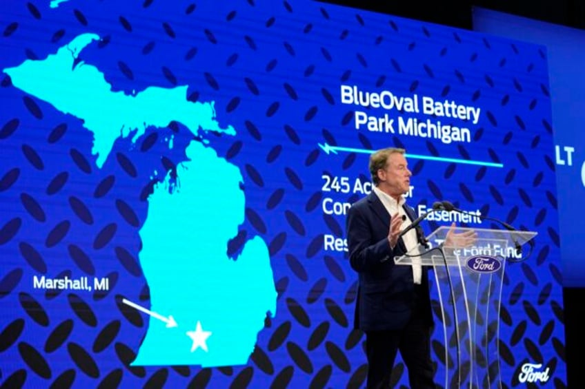 ford pausing construction of michigan battery plant amid contract talks with auto workers union