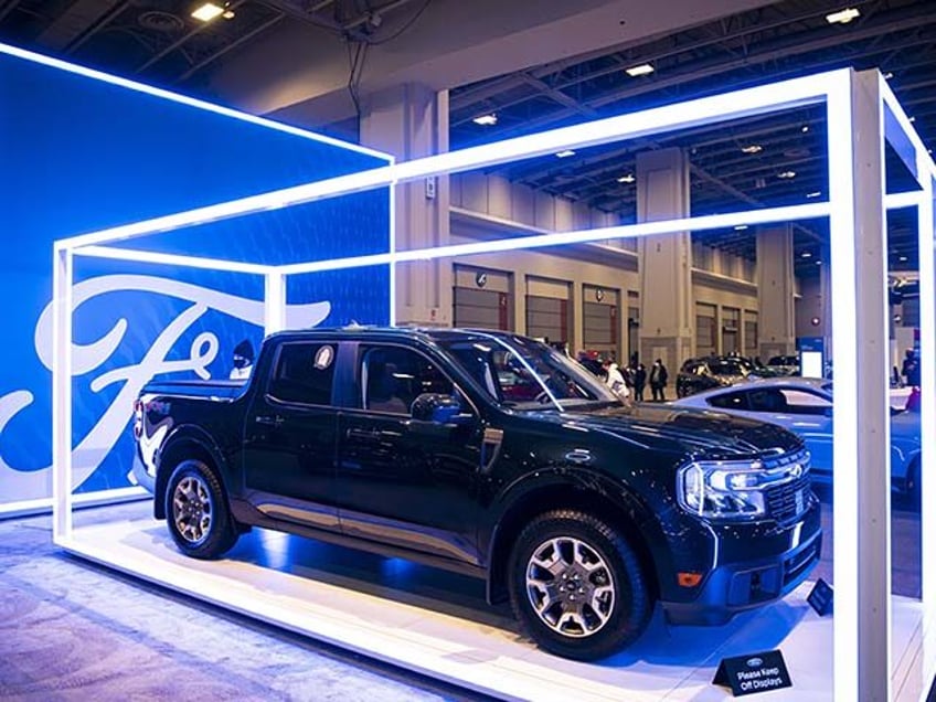 A 2022 Ford Motor Co. Maverick compact pickup truck during the Washington Auto Show in Was