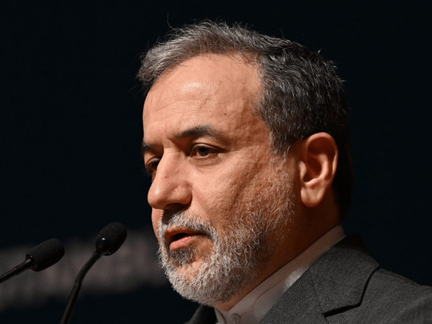 ISTANBUL, TURKIYE - JUNE 22: Iranian Foreign Minister Abbas Araghchi delivers a speech dur