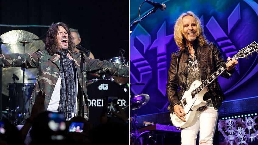 Side by side of Kelly Hansen of Foreigner and Tommy Shaw of Styx