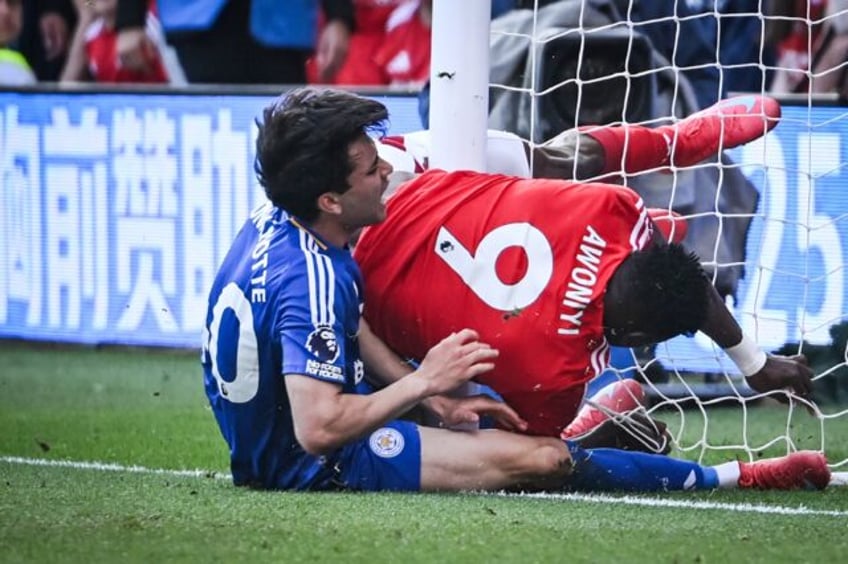 Nottingham Forest striker Taiwo Awoniyi was injured after colliding with the post