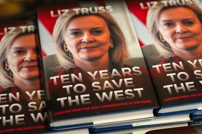 former british pm liz truss warns about global threat of the left