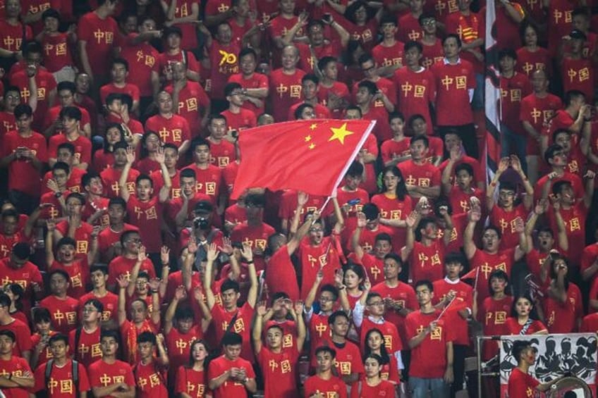 Chinese fans during a World Cup qualifier in Guangzhou