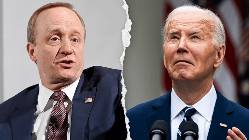 Paul Begala and President Biden split image