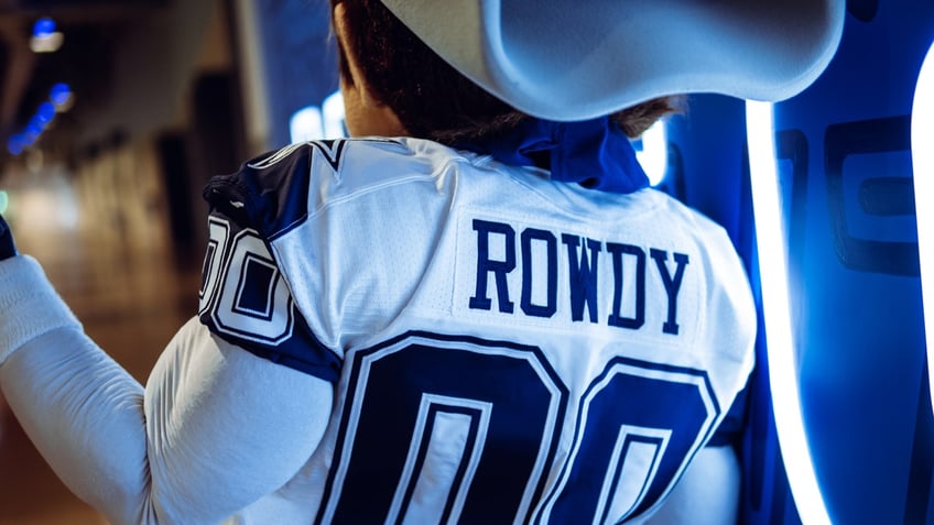 Back of jersey on the Dallas Cowboys mascot